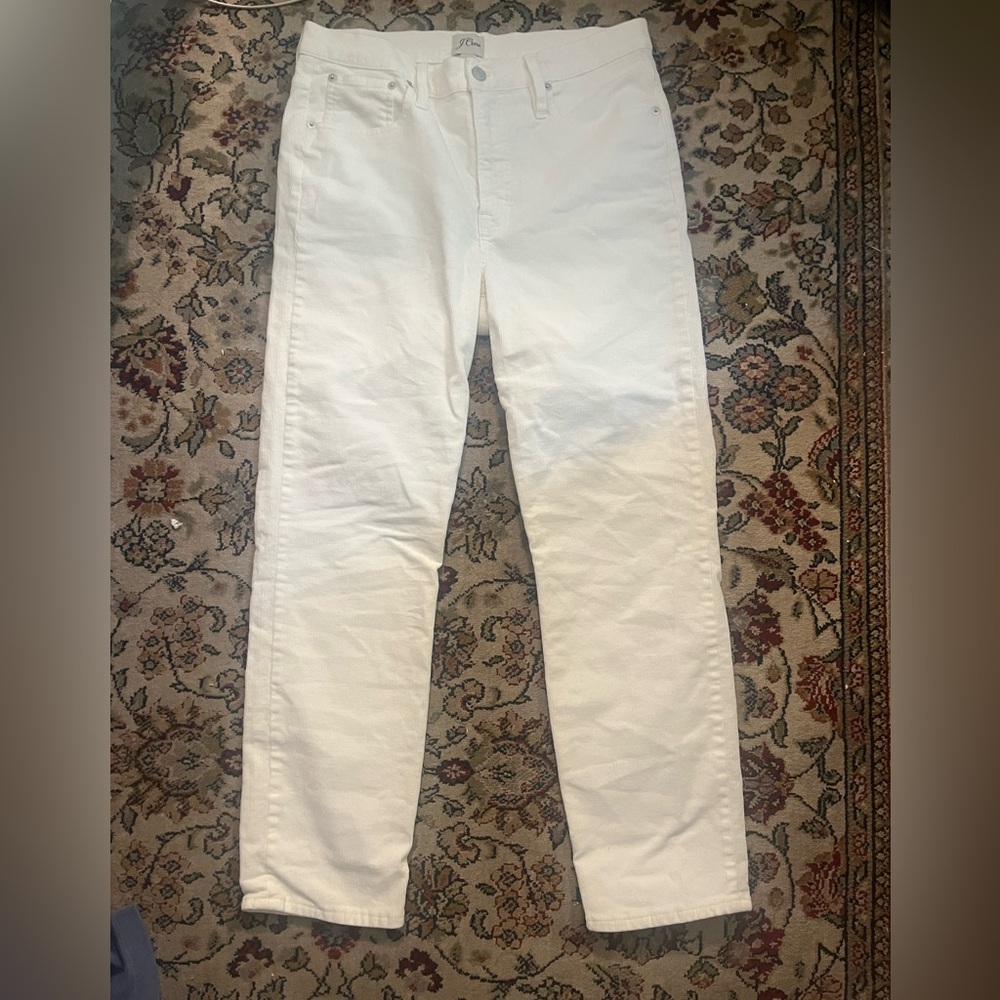 J. Crew Classic White Pants Vintage Slim Straight